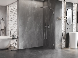 Mexen Lunar L Душ параван Walk-in десен 120 x 200 cm, прозрачен 8 mm, хром - 830L-120-000-01-00-P