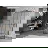 Mexen Kioto стенен душ 140 x 200 см, черен модел 8 мм, розово злато - 800-140-002-60-78