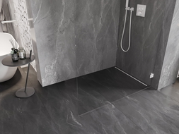 Mexen Lunar L Стенна преграда за душ Walk-in дясна 70 x 200 см, прозрачна 8 мм, бяла - 830L-070-000-20-00-P