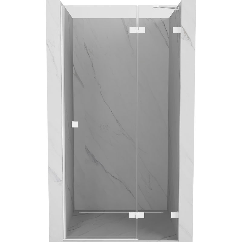Mexen Lunar врата за душ кабина, панти, десни, 75 cm, прозрачни, бели - 834-075-000-20-00-P