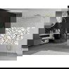 Mexen Kioto свободностоящ параван за душ 130 x 200 см, бял десен 8 мм, златен - 800-130-002-50-85