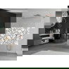 Mexen Kioto свободностояща душ-преграда 120 x 200 см, бял модел 8 мм, розово злато - 800-120-002-60-85