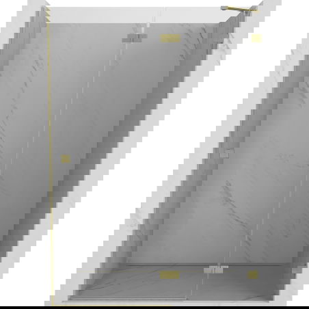 Mexen Lunar врата за душ кабина отварящи се на дясно 130 см, прозрачни, матирано злато - 834-130-000-55-00-P