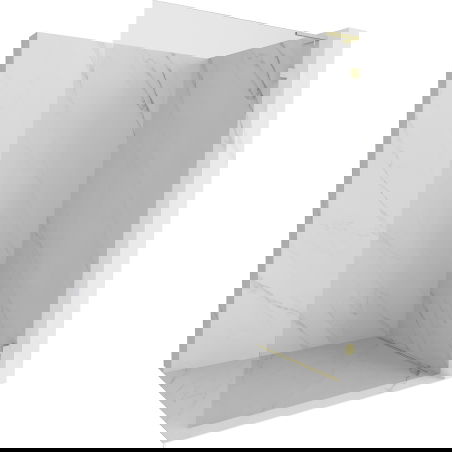 Mexen Lunar L душ параван Walk-in дясно 110 x 200 см, прозрачно 8 мм, злато четкано - 830L-110-000-55-00-P