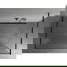 Mexen Kioto свободно стояща душ стена 120 x 200 cm, бял модел 8 mm, черна - 800-120-002-70-85