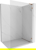 Mexen Lunar L стена за душ Walk-in дясна 70 x 200 см, прозрачно 8 мм, розово злато - 830L-070-000-60-00-P