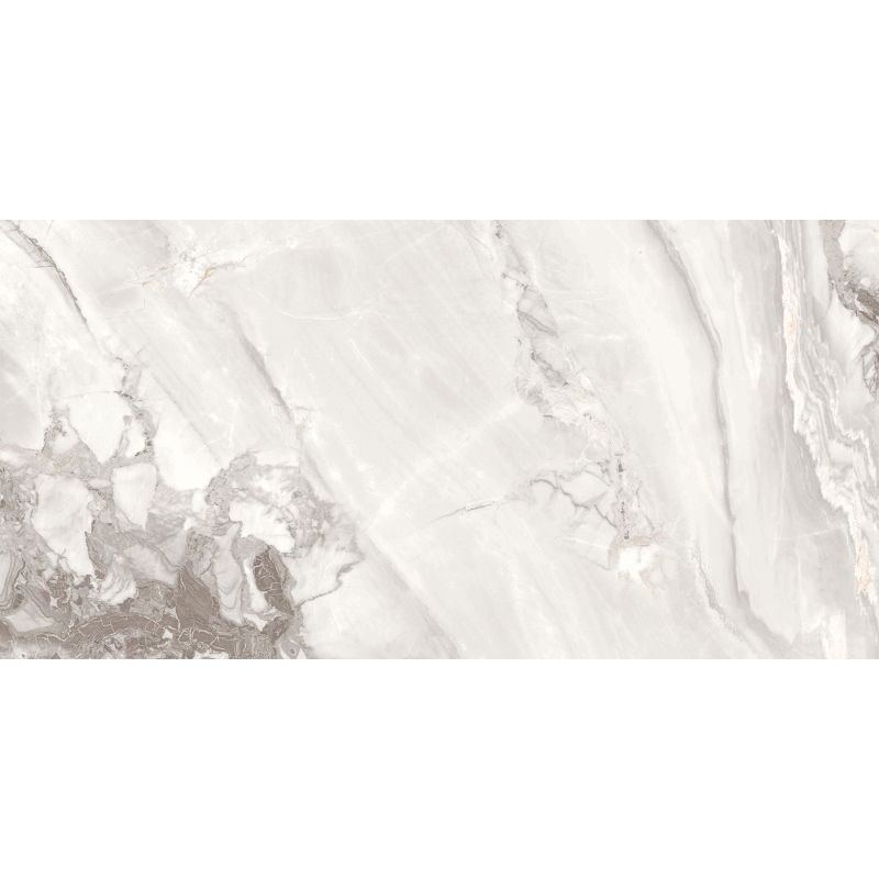 Mexen Limos Бял полиран ректифициран гранитогрес, подово-стенен плочка 120 x 60 см, гланц - TL127-120-060-03