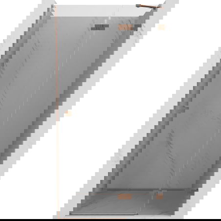 Mexen Lunar плъзгаща се душ врата дясно 100 см, прозрачна, четкана мед - 834-100-000-65-00-P