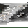 Mexen Киото свободно стояща душева стена 140 x 200 см, бял модел 8 мм, розово злато - 800-140-002-60-97