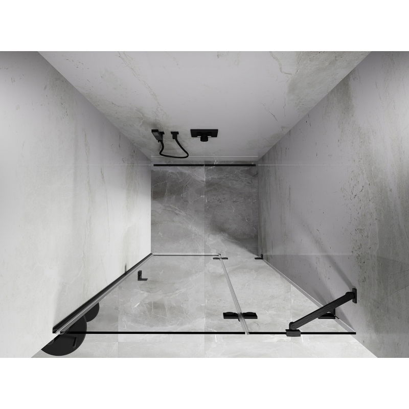 Mexen Lunar врати за душ кабина, десни, 120 см, прозрачни, четка в цвят gun gray - 834-120-000-66-00-P