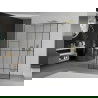 Mexen Киото свободностояща душ кабина 120 x 200 см, черен мотив 8 мм, златна - 800-120-002-50-78
