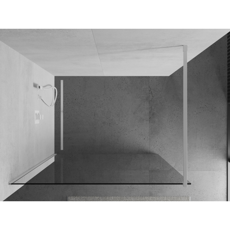 Mexen Kioto панел за душ Walk-in 80 x 200 см, прозрачен 8 мм, бял - 800-080-101-20-00