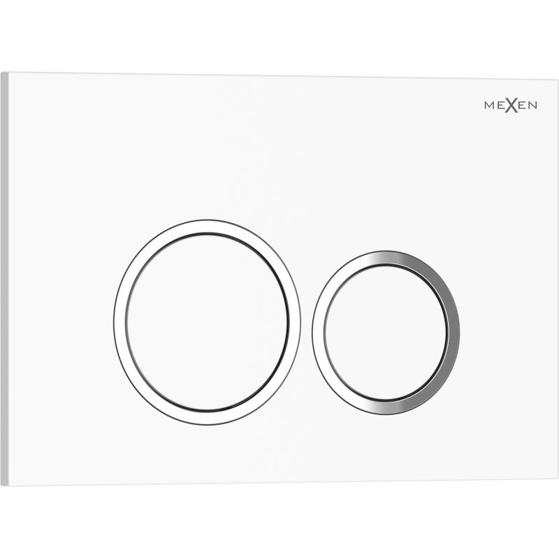 Mexen Tex 01 бутон за промиване, лъскаво бял - 6101-01