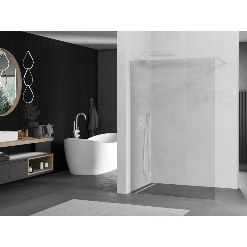 Mexen Kioto душекран Walk-in 150 x 200 см, прозрачен 8 мм, бял - 800-150-101-20-00
