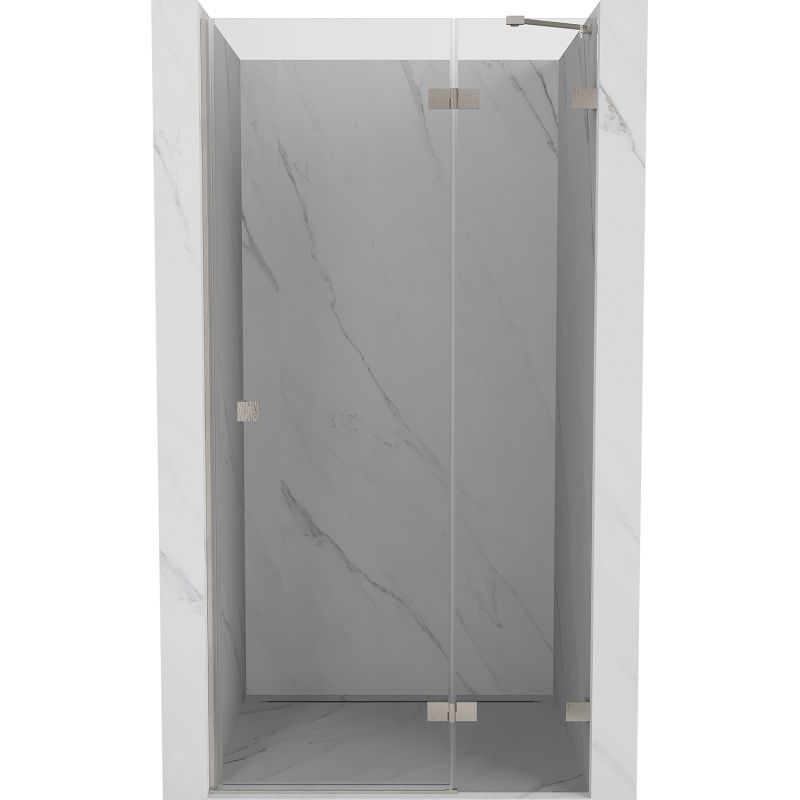 Mexen Lunar панти за душ врата десни 125 cm, прозрачен, четкан никел - 834-125-000-97-00-P