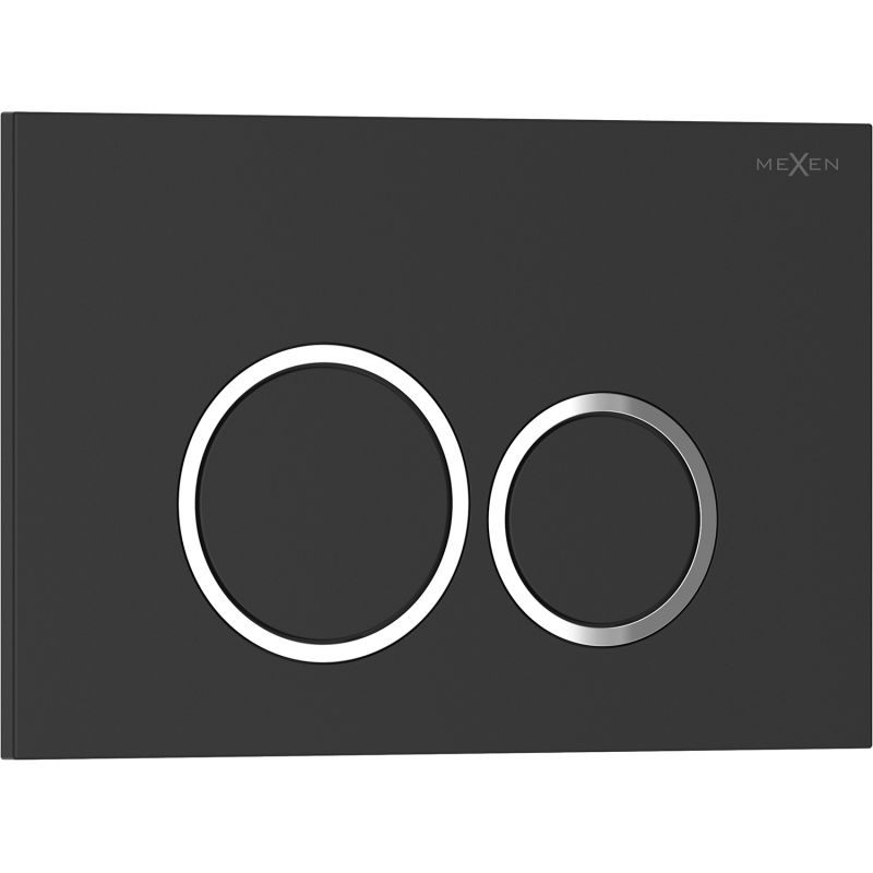 Mexen Tex 01 бутон за изплакване, черен матов - 6101-02