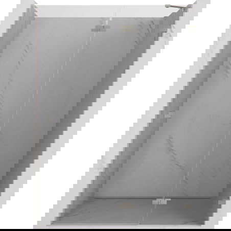 Mexen Lunar Врати за душ кабина, отваряне надясно, 135 см, прозрачни, четкан никел - 834-135-000-97-00-P