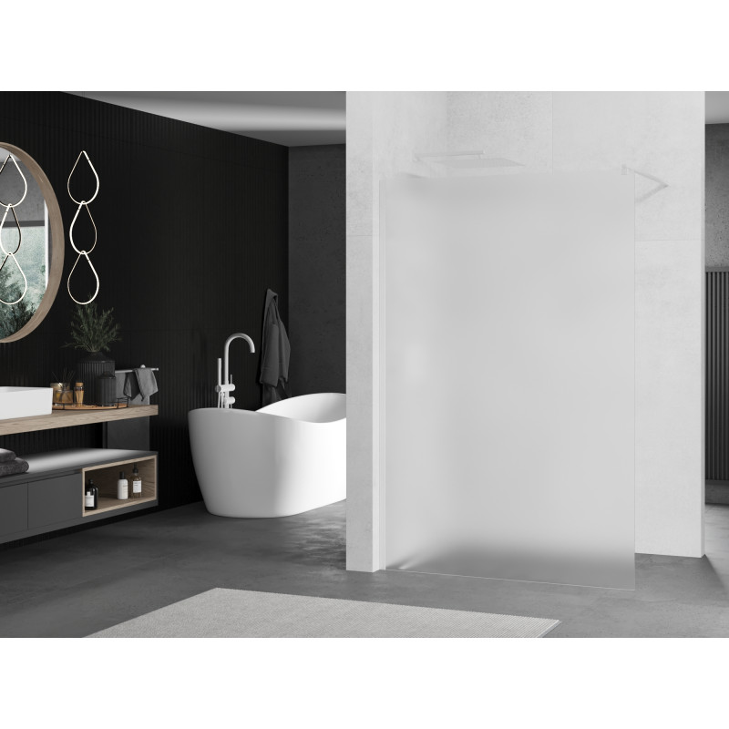 Mexen Kioto душ преграда Walk-in 110 x 200 см, скреж 8 мм, бяла - 800-110-101-20-30