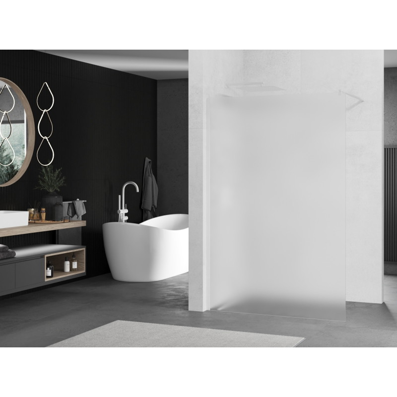 Mexen Kioto душ стена Walk-in 110 x 200 cm, матирано 8 mm, бяло - 800-110-101-20-30