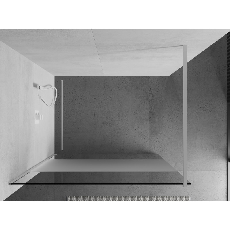 Mexen Kioto душ преграда Walk-in 70 x 200 cm, прозрачен/мъглив 8 mm, бял - 800-070-101-20-35
