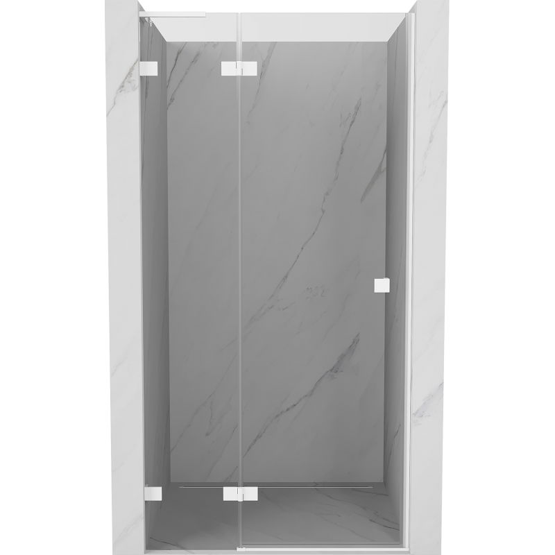 Mexen Lunar L врата за душ, ляв отваряем, 95 см, прозрачни, бели - 834L-095-000-20-00-L