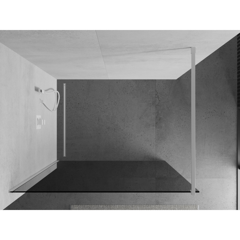 Mexen Kioto душ преграда Walk-in 90 x 200 см, графит 8 мм, бяла - 800-090-101-20-40