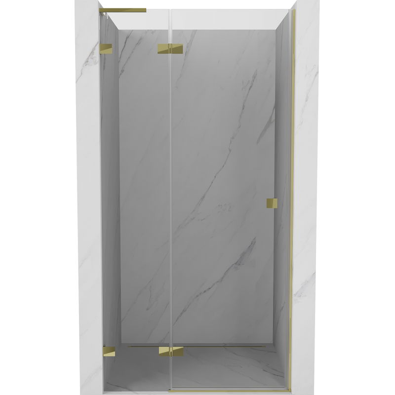 Mexen Lunar L лява врата за душ, златна, 125 см, прозрачна - 834L-125-000-50-00-L