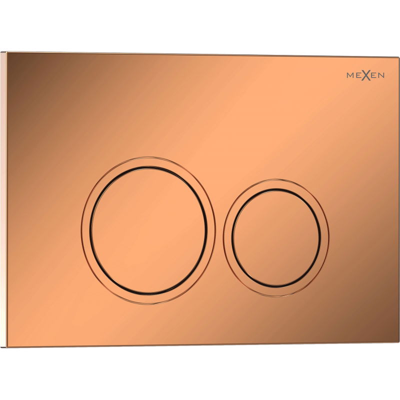 Mexen Tex 01 бутон за промиване, лъскаво розово злато - 6101-09