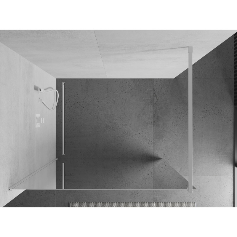 Mexen Kioto Душ параван Walk-in 120 x 200 см, огледало 8 мм, бял - 800-120-101-20-50