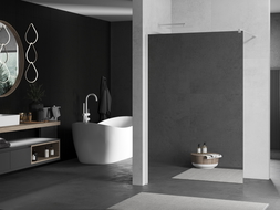 Mexen Kioto стенна душова кабина Walk-in 120 x 200 см, огледало 8 мм, бяла - 800-120-101-20-50