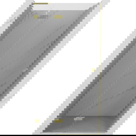 Mexen Lunar L лява отваряема душ врата 120 см, прозрачна, златна четкована - 834L-120-000-55-00-L