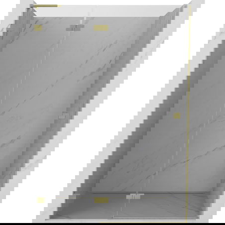 Mexen Lunar L ляви душ врати, отваряеми, 135 см, прозрачни, златни четказани - 834L-135-000-55-00-L