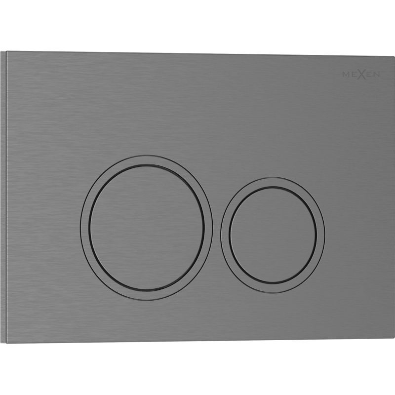 Mexen Tex 01 бутон за промиване, четкан сив графит - 6101-12