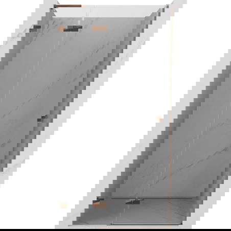 Mexen Lunar L ляви душ врати 75 см, прозрачно, розово злато - 834L-075-000-60-00-L