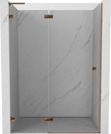 Mexen Lunar L лява врата за душ кабина 140 cm, прозрачна, розово злато - 834L-140-000-60-00-L