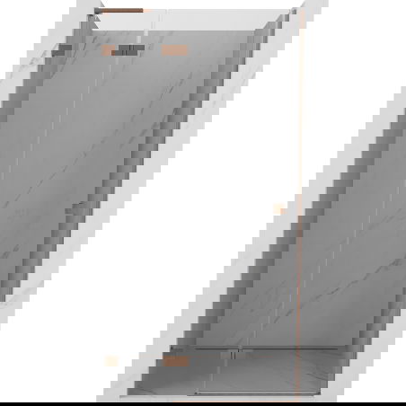 Mexen Lunar L лява окачена душ врата 110 см, прозрачна, четкана мед - 834L-110-000-65-00-L