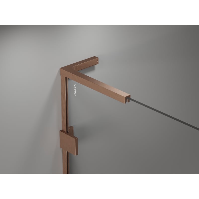 Mexen Lunar L врата за душ лява страна 125 cm, прозрачен, матиран мед - 834L-125-000-65-00-L