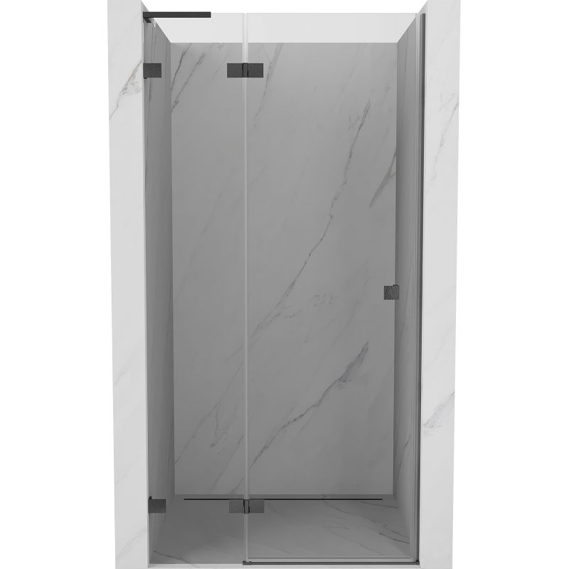 Mexen Lunar L лява отваряема душ врата 80 см, прозрачна, покритие gun gray - 834L-080-000-66-00-L