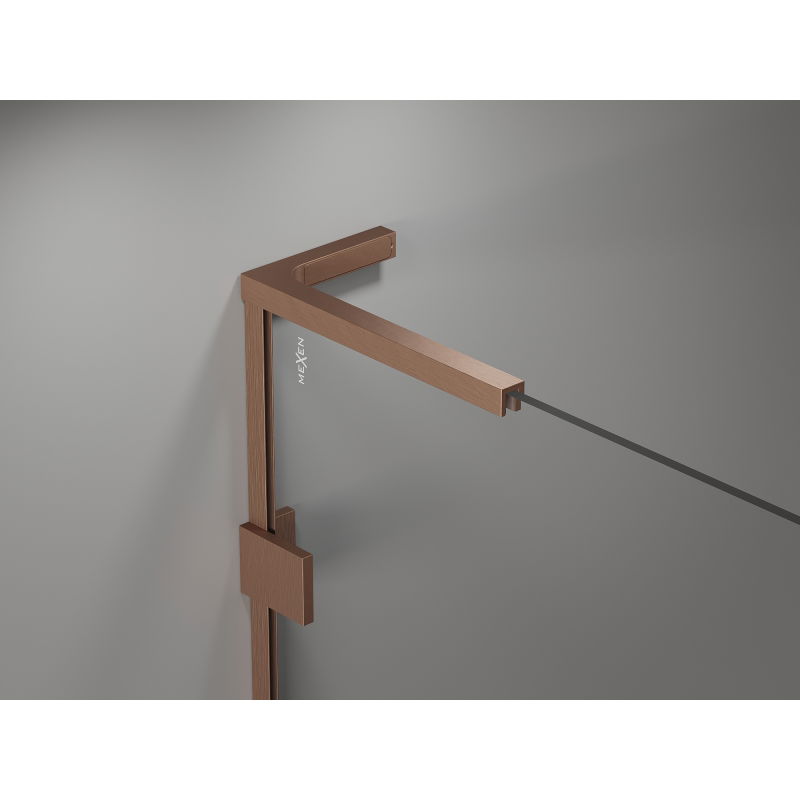 Mexen Lunar L душ екран Walk-in десен 60 x 200 cm, прозрачен 8 мм, четкана мед - 830L-060-000-65-00-P