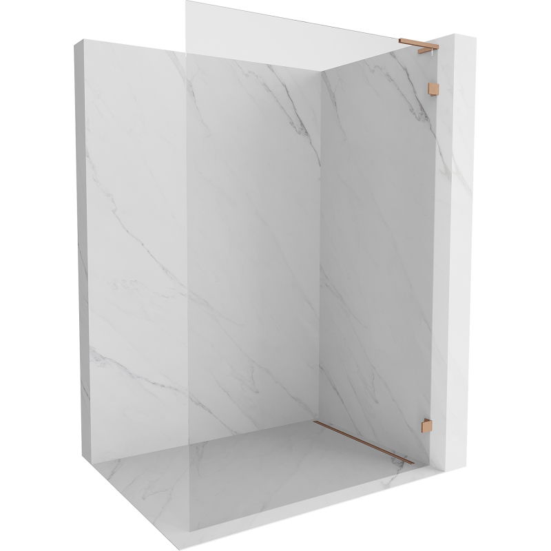 Mexen Lunar L душ екран за душ кабина Walk-in дясна 90 x 200 cm, прозрачен 8 mm, матирано мед - 830L-090-000-65-00-P