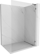 Стъклена стена за душ Mexen Lunar L Walk-in дясна 110 x 200 см, прозрачна 8 мм, четкано сиво - 830L-110-000-66-00-P