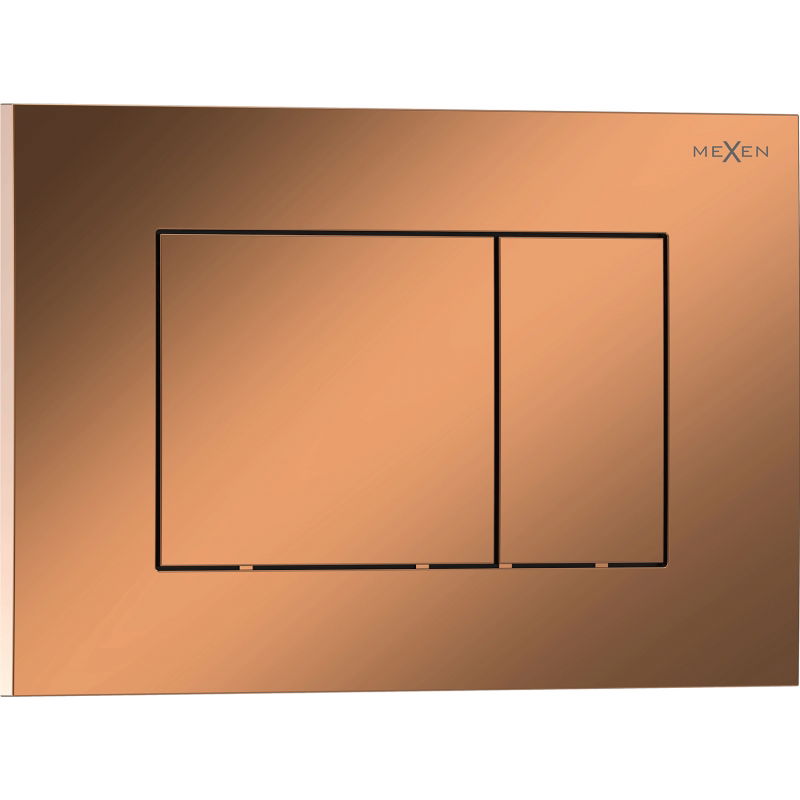 Mexen Tex 02 бутон за промиване, розово злато блестящо - 6102-09