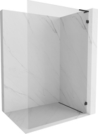 Mexen Lunar L Стена за душ Walk-in дясна 80 x 200 cm, прозрачна 8 mm, черна - 830L-080-000-70-00-P