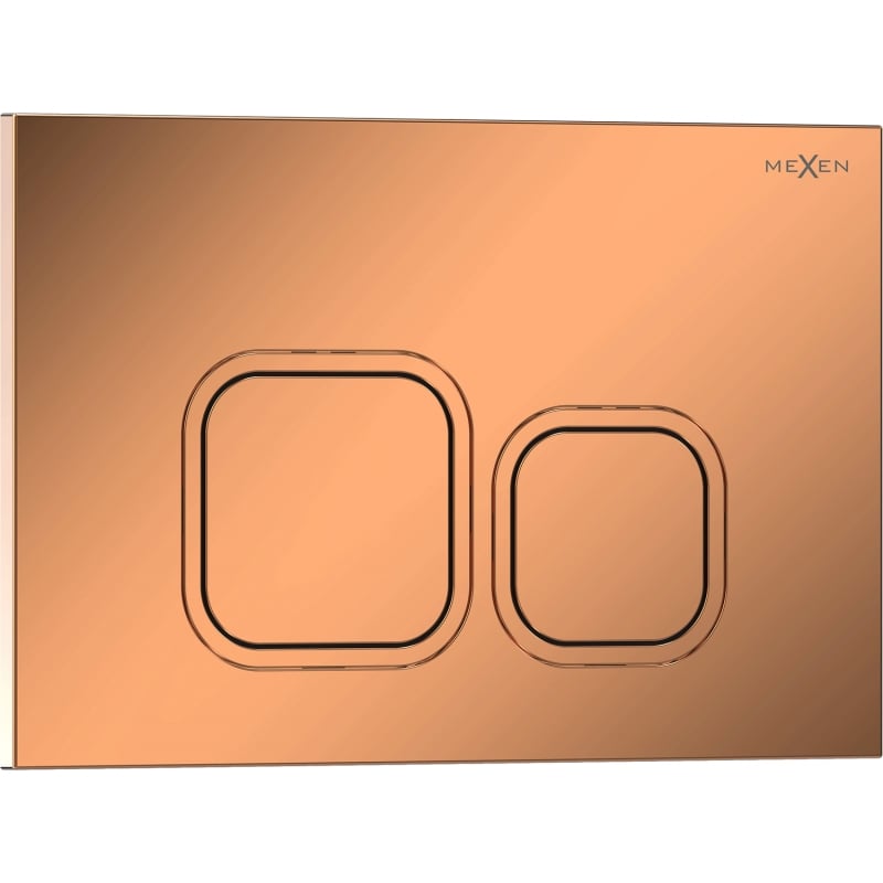 Mexen Tex 03 бутон за промиване, блестящо розово злато - 6103-09