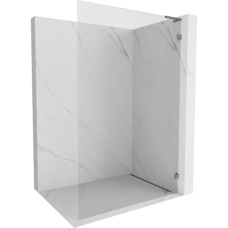 Mexen Lunar L Стенна кабина за душ Walk-in дясна 120 x 200 см, прозрачна 8 мм, gun метал - 830L-120-000-95-00-P