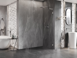 Mexen Lunar L душ екран Walk-in десен 90 x 200 cm, прозрачен 8 mm, матиран никел - 830L-090-000-97-00-P