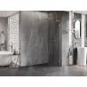 Душ стена Mexen Lunar L Walk-in дясна 120 x 200 см, прозрачна 8 мм, шлайфан никел - 830L-120-000-97-00-P