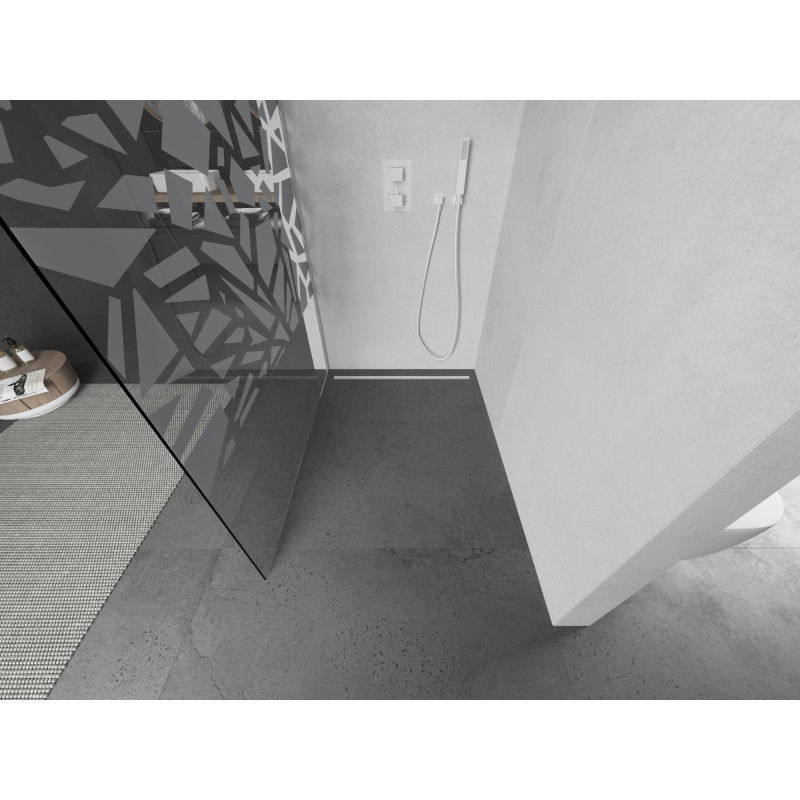 Mexen Kioto душ екран Walk-in 120 x 200 см, бял модел 8 мм, бял - 800-120-101-20-85