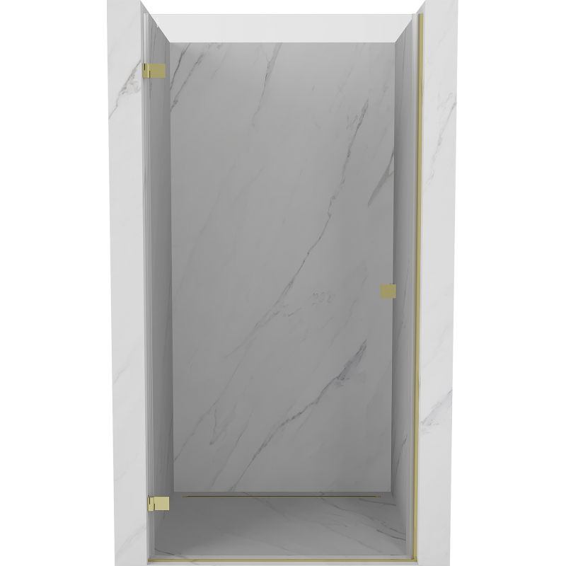 Mexen Lunar-B лява отваряема врата за душ 90 cm, прозрачна, златна - 832-090-000-50-00-L