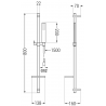 Mexen DQ00 комплект за душ със слайд, хром - 785004581-00